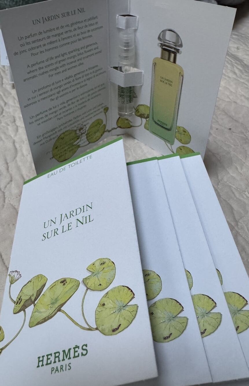 5 x Hermes Un Jardin Sur Le Nil Eau De Toilette Spray 2ml Sample